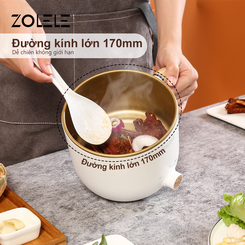 Nồi lẩu điện đa năng ZOLELE kép thiết kế điều chỉnh nhiệt độ thông minh ZC302 1.5L - Chính hãng