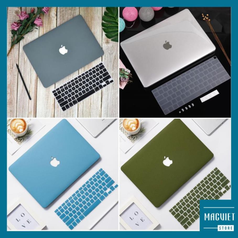 Ốp Macbook Kèm Phủ Phím, Nút Chống Bụi, Kẹp Chống Gẫy Sạc