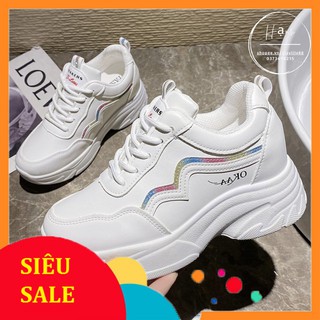 Giày thể thao độn đế 7cm vạch sóng k.o