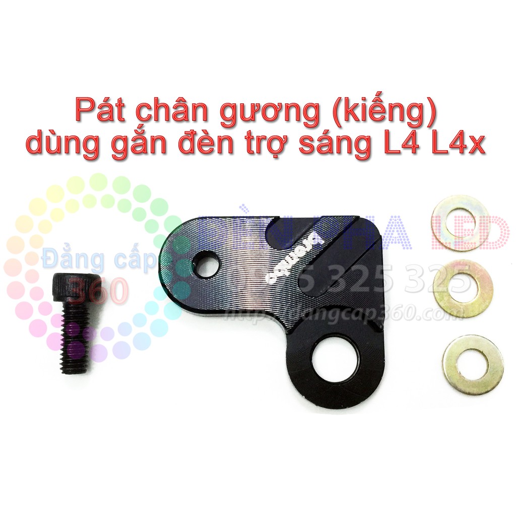 Pát CNC gắn chân gương gắn đèn trợ sáng L6, L4, L4x