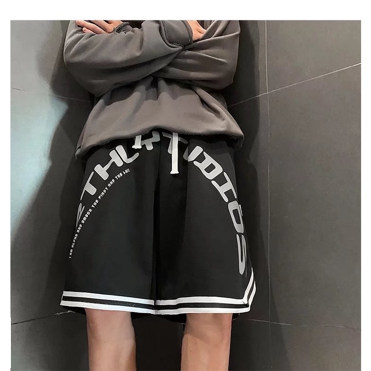 Quần Short Thể Thao Ống Rộng In Chữ Thời Trang Hàn Quốc Cho Nam size M-2XL