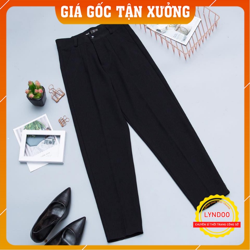 Quần tây nữ công sở dáng dài 95cm - Quần âu công sở lưng cao form đẹp, vải tuyết mưa dành cho chị em cao trên m6
