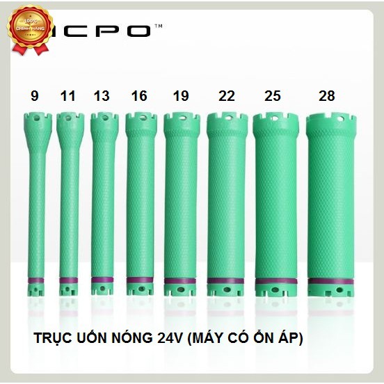 Trục xương uốn nóng 24v (xanh lá)