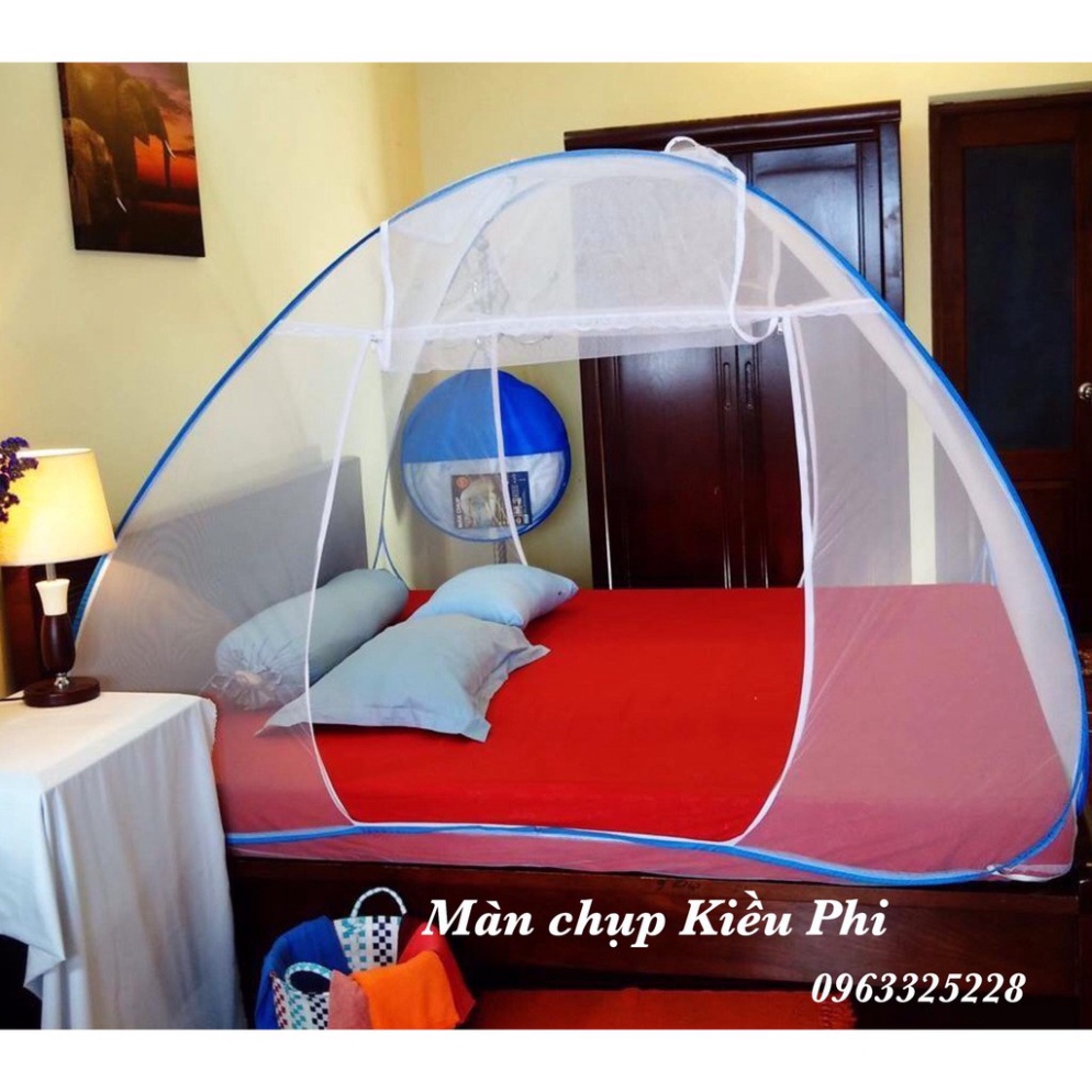 Màn chụp tự bung người lớn Kiều Phi - mùng tự bung đỉnh chóp cao cấp 1m2 1m6 1m8 2m2 gấp gọn thông minh