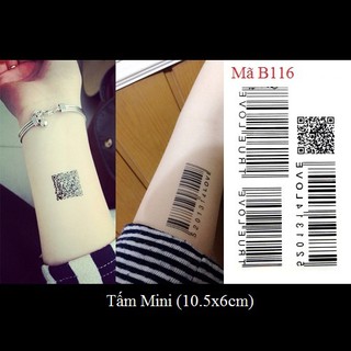 Hình xăm dán mã vạch B116