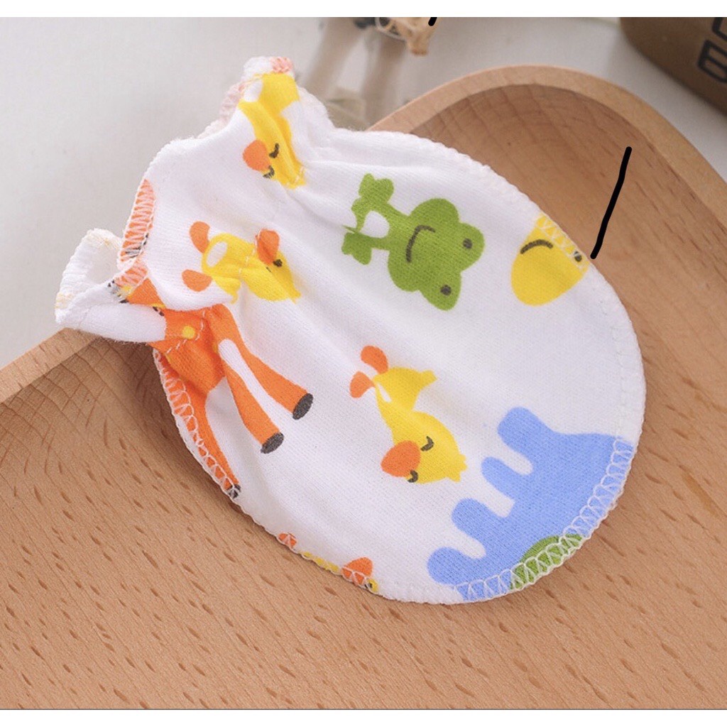 Bao tay cotton họa tiết xinh xắn cho trẻ sơ sinh