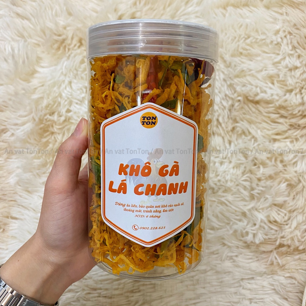 Khô gà lá chanh xé cay loại ngon 200g | TonTon đồ ăn vặt Hà Nội | BigBuy360 - bigbuy360.vn