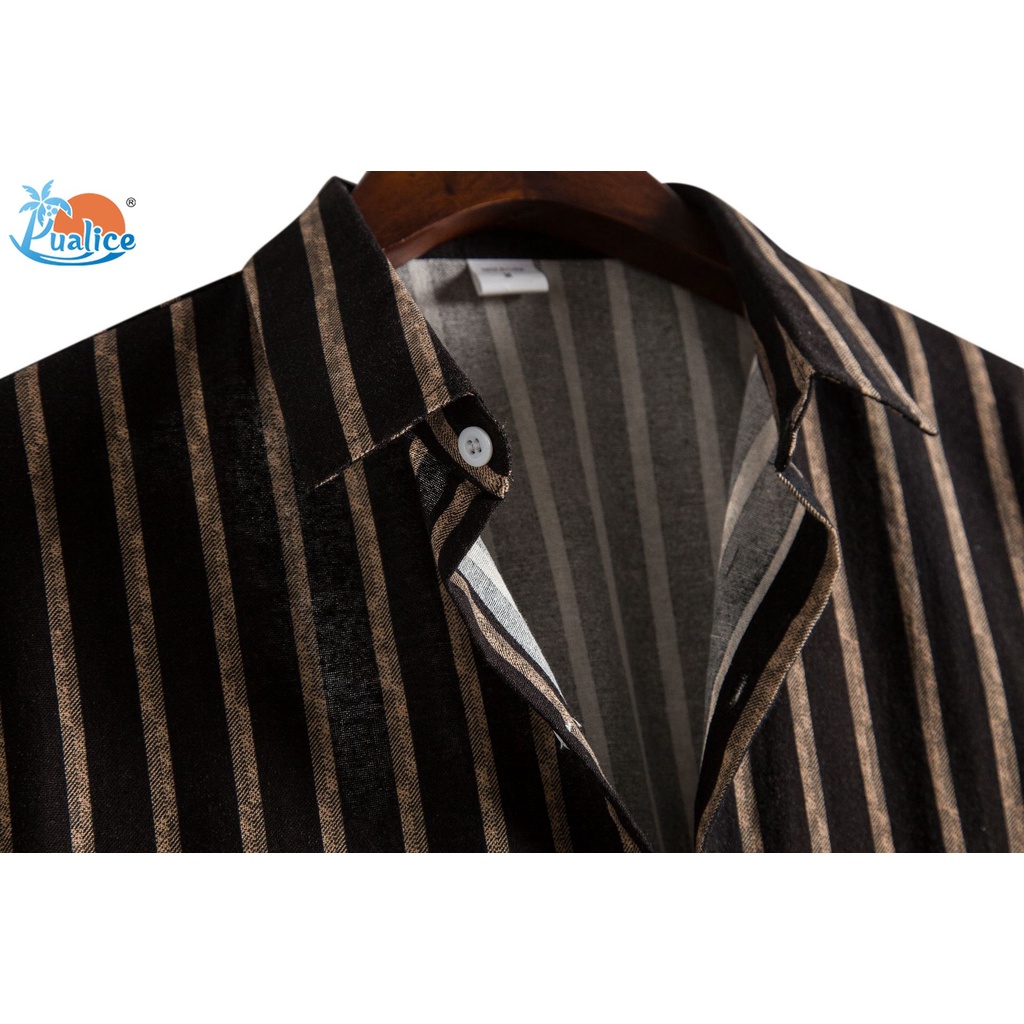 Áo sơ mi tay ngắn kẻ sọc sành điệu cho nam
