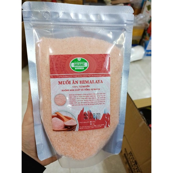 500g Muối hồng / muối hồng Himalaya hạt mịn nấu ăn, nấu sữa...(Pakistan)