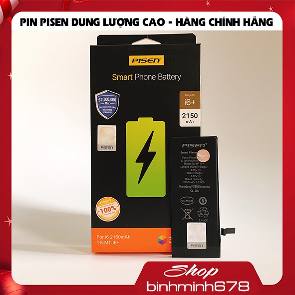 PIN PISEN IPHONE DUNG LƯỢNG CAO - CHÍNH HÃNG PHÂN PHỐI