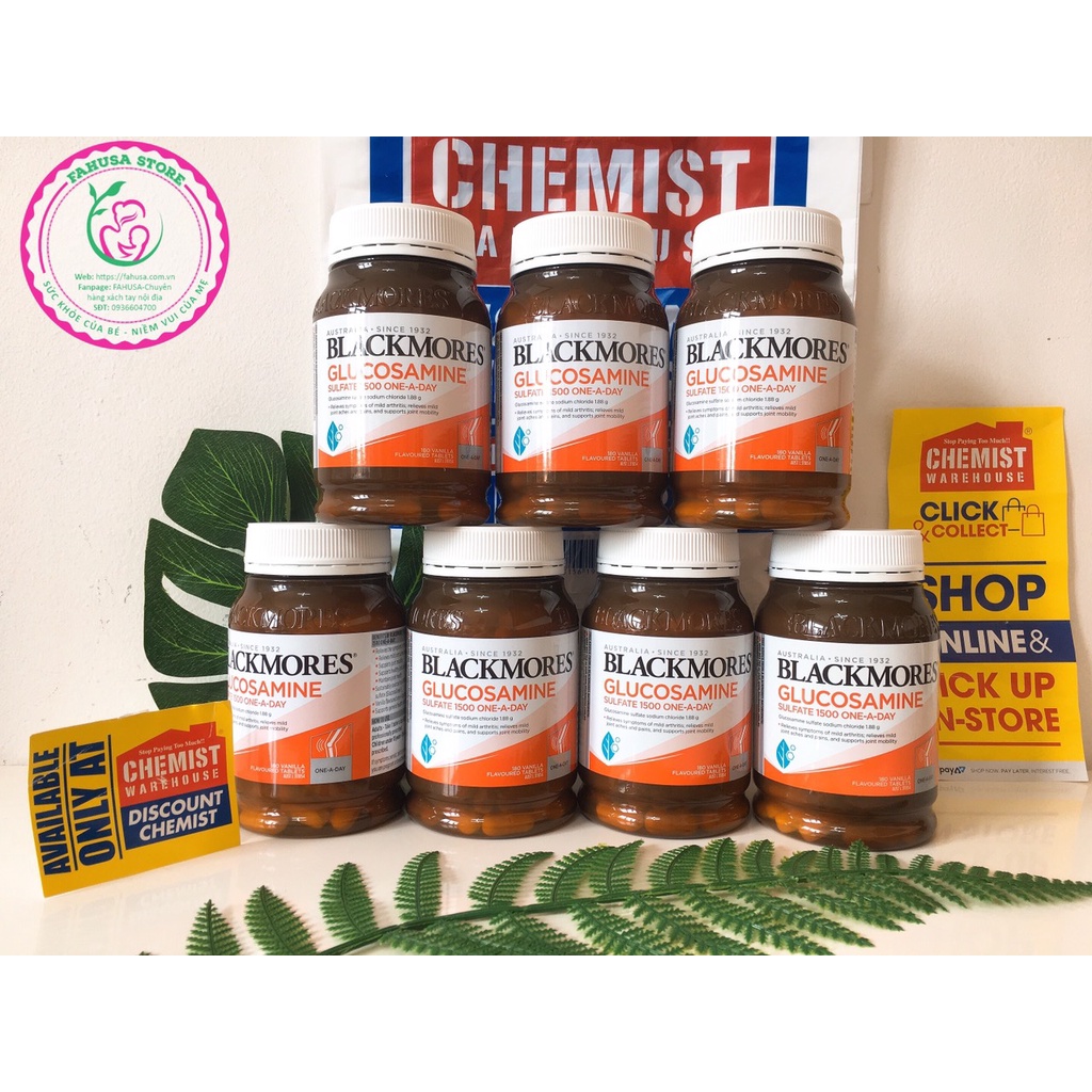 VIÊN UỐNG BỔ XƯƠNG KHỚP BLACKMORES GLUCOSAMINE 1500MG CỦA ÚC, 180 VIÊN DATE 11/2024