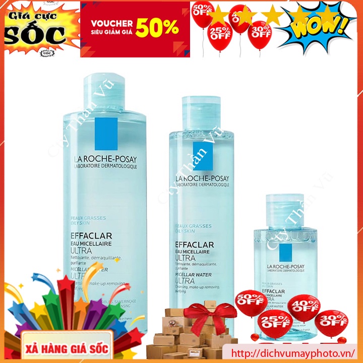 Nước Tẩy Trang La Roche Posay Effaclar Eau Micellaire Ultra dung tích 400ml Dành Cho Da Dầu Mụn, Da Khô, Da Nhạy Cảm