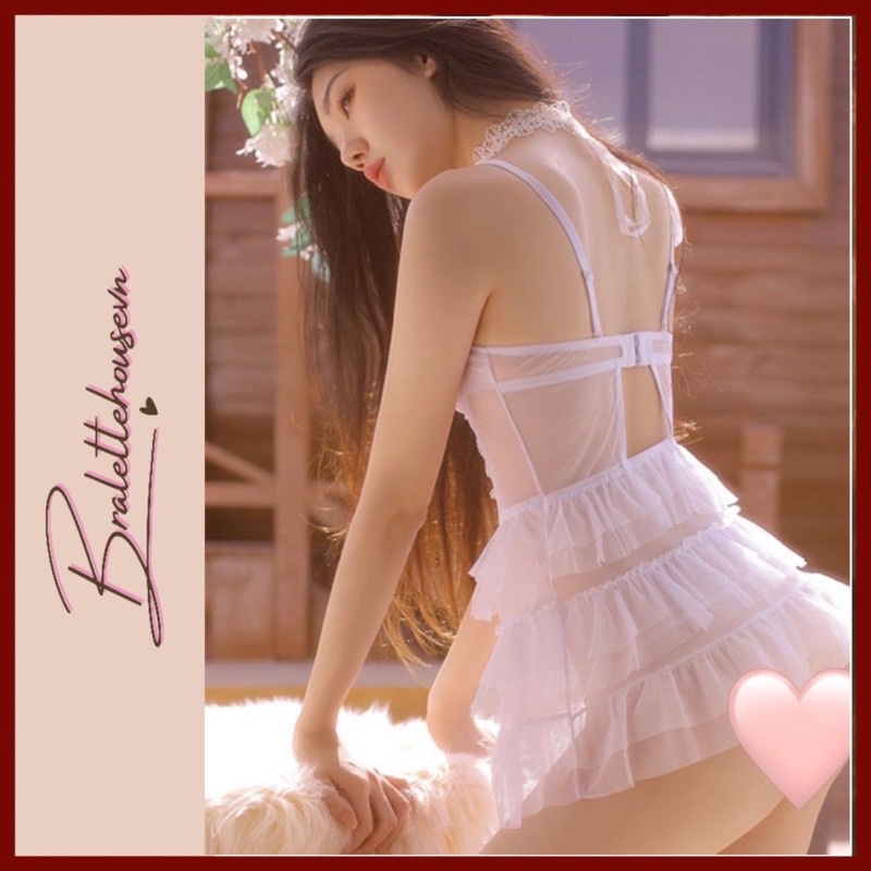 Bộ đồ ngủ nữ có gọng và mút đệm phong cách công chúa Ballet Corset Bralettehousevn