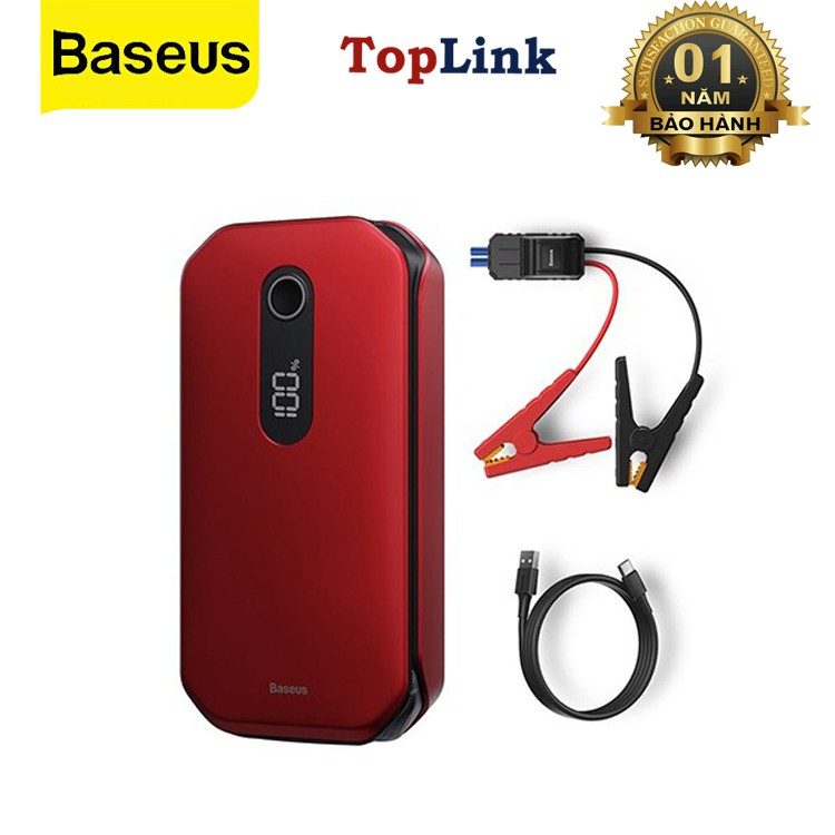 Kích Nổ Oto – Kích Nổ Xe Hơi Baseus Car Jump Starter Dung Lượng Pin 12000mah Sạc Đầy Được 50 Lần Kích Nổ Công Suất 1000A