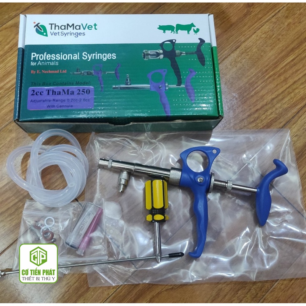 Xilanh tự động ThamaVet 250 2cc ống thép  - Tiêm gà, vịt, ngan, gia cầm