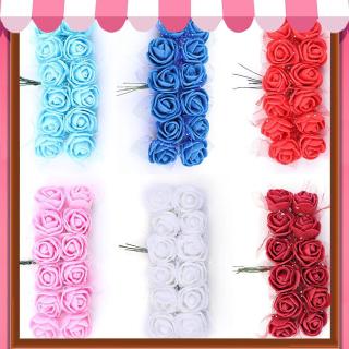 144pcs 2cm mini Foam Rose Artificial Flower Bouquet Multicolor Rose Flower