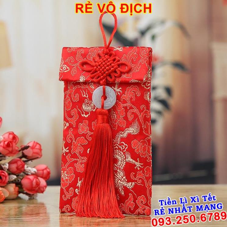 COMBO 10 Bao Lì Xì Vải Gấm Lì Xì Tết Nhiều Hoa Văn Cao cấp Ngày Tết,Cưới Hỏi, Nạp Tài