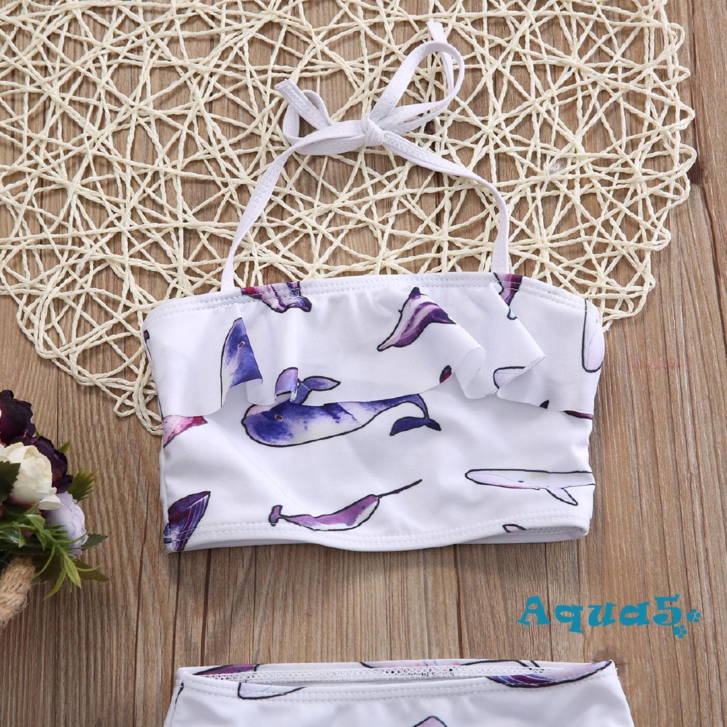 Bộ bikini in hình cá xinh xắn cho bé gái