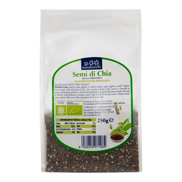 Hạt Chia Hữu Cơ - Gói 250g Sottolestelle