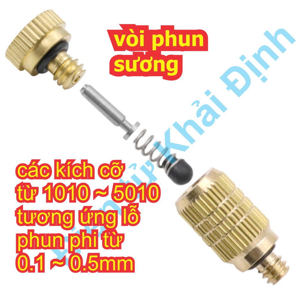 2 cái vòi phun sương chụi nhiệt độ áp suất cao bằng đồng cỡ 1010 ~ 5010 kde6670