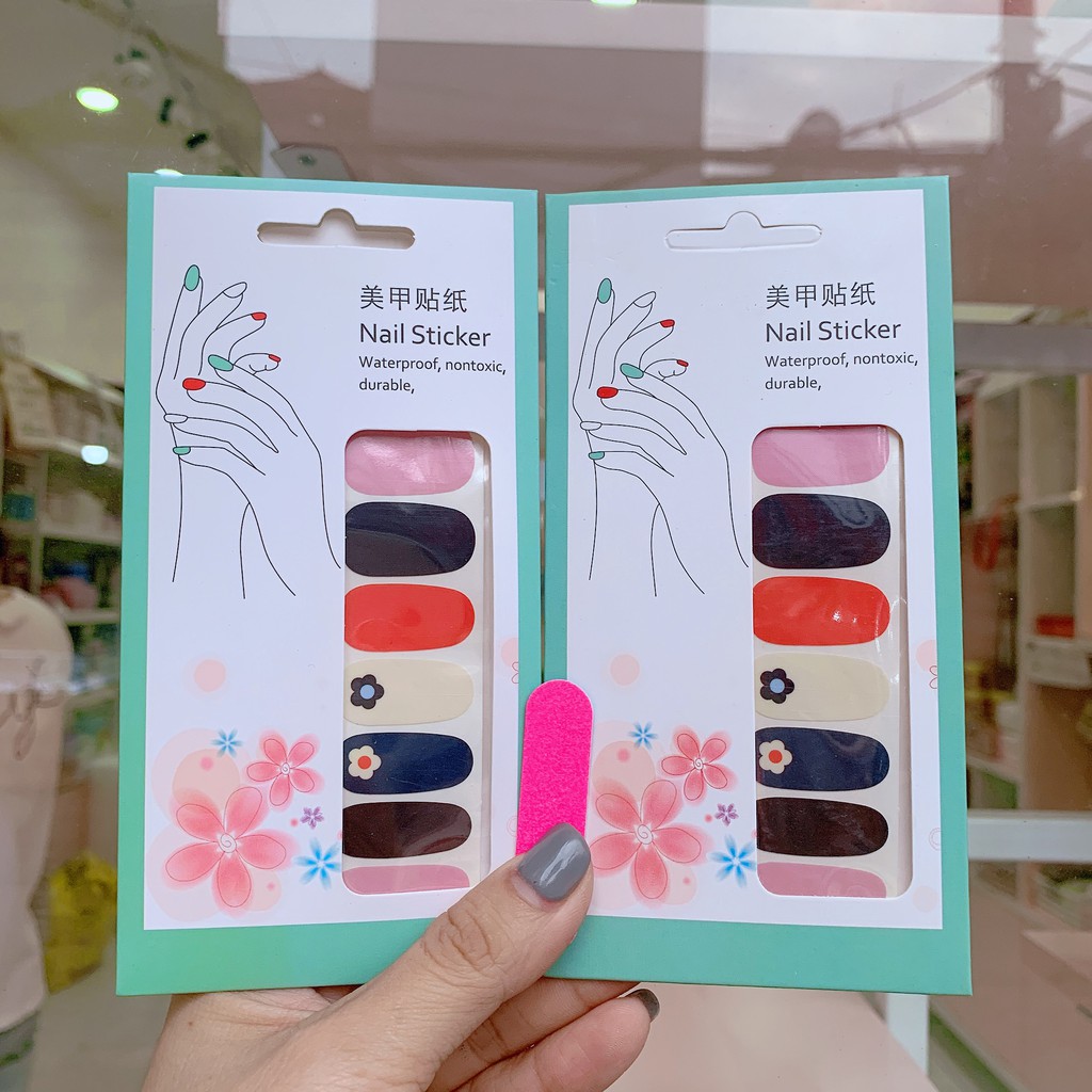 [ TẶNG KEO VÀ DŨA MÓNG] Dán móng tay nail sticker chống thấm nước bền chắc