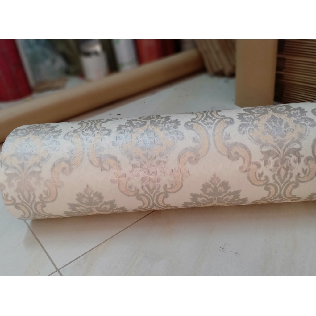 1 mét decal giấy dán tường châu âu hoa văn mẫu 2 khổ 60cm keo sẵn