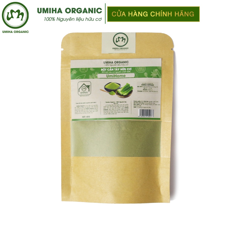 Bột Cần Tây Nguyên Chất Umiha 135g Dùng Uống Và Đắp Mặt Nạ Dưỡng Da