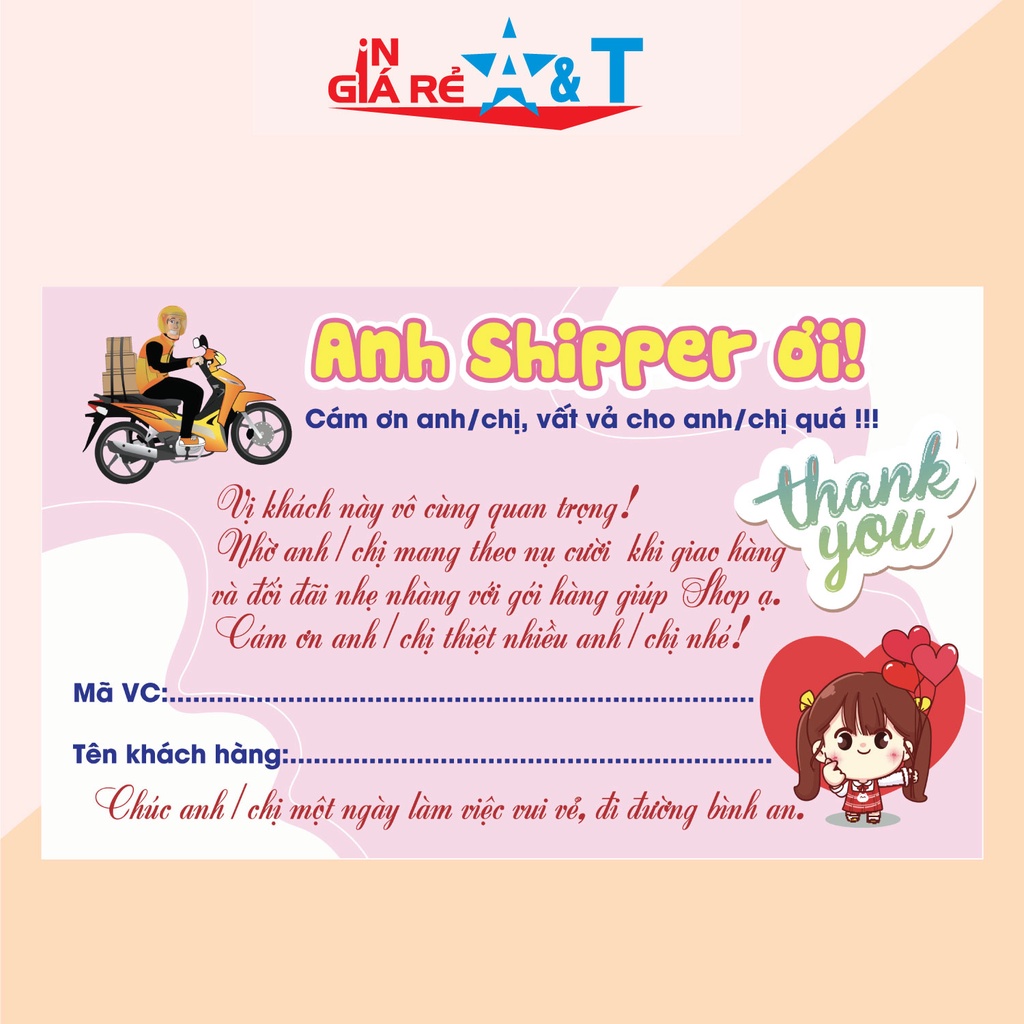 TEM DECAL CÁM ƠN SHIPPER, MÃ VẬN CHUYỂN ĐƠN HÀNG