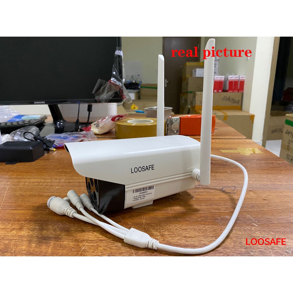 loosafe Camera Ngoài Trời Độ nét siêu cao 2.0mpx 1080P - 2 anten w26S + 32G Chính hãng