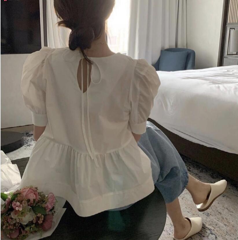 Áo Nữ Tay Ngắn Buộc Dây Thời Trang Hàn Quốc Xinh Xắn