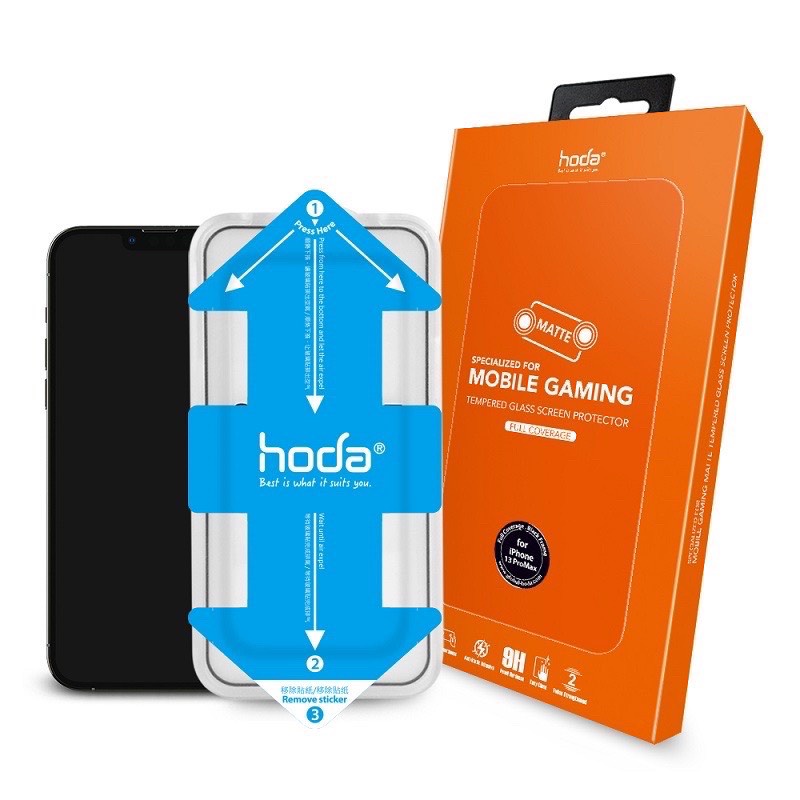 Cường Lực Hoda Matte Nhám Chống Vân Tay Cho 13 / 13 Pro / 13 Pro Max Kèm khung dễ dán