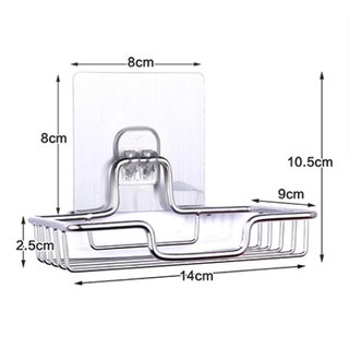 Kệ Inox SUS 304 để xà bông có miếng dán cao cấp