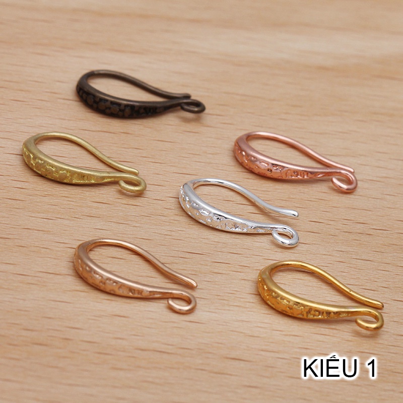 2 móc khuyên tai dày dặn 10*15mm nguyên liệu làm trang sức cổ trang