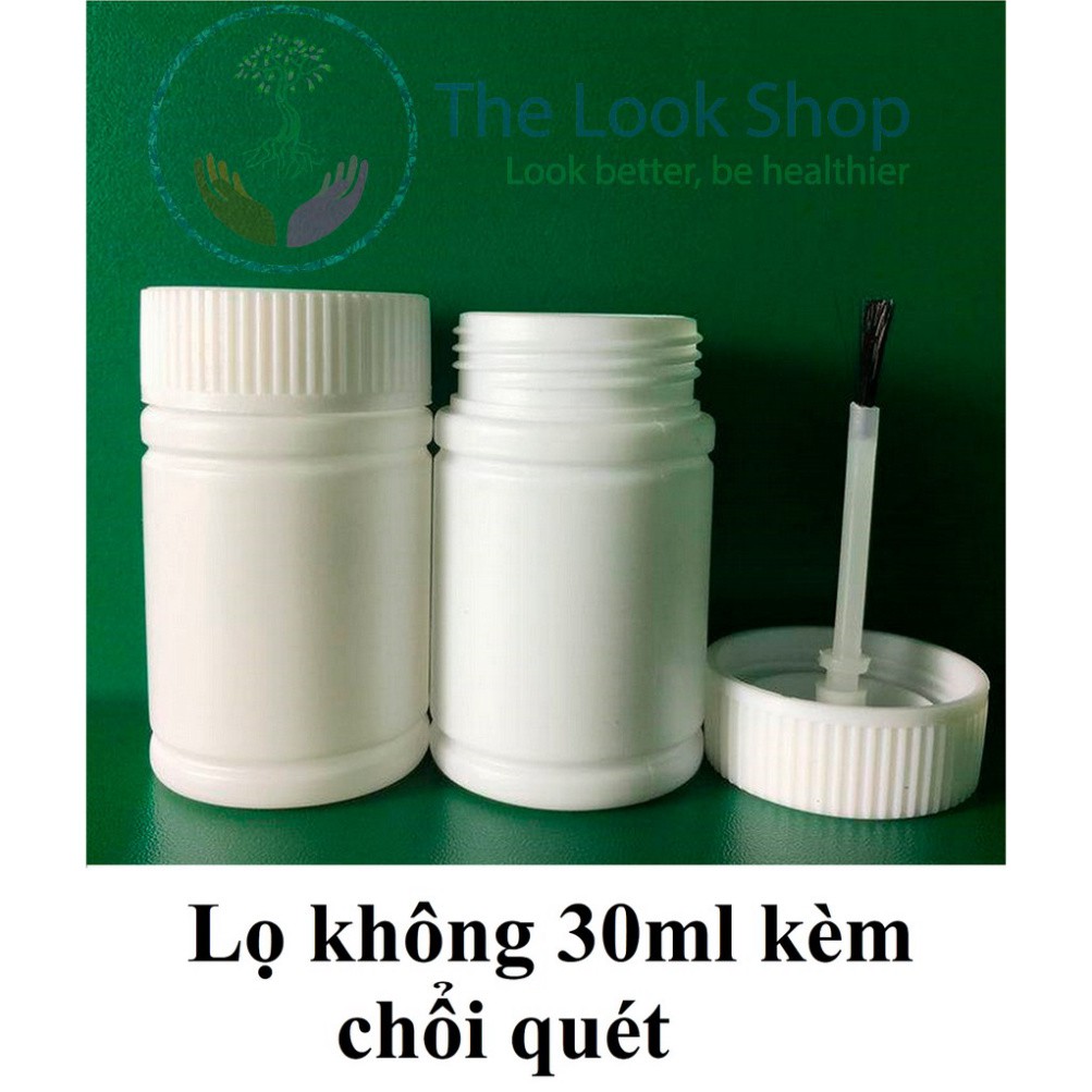 Lọ rỗng 30ml kèm cọ- Dùng đựng thuốc mọc râu bôi lên da