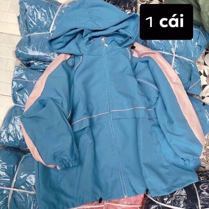 Áo khoác dù nam nữ form rộng 1 sọc tay
