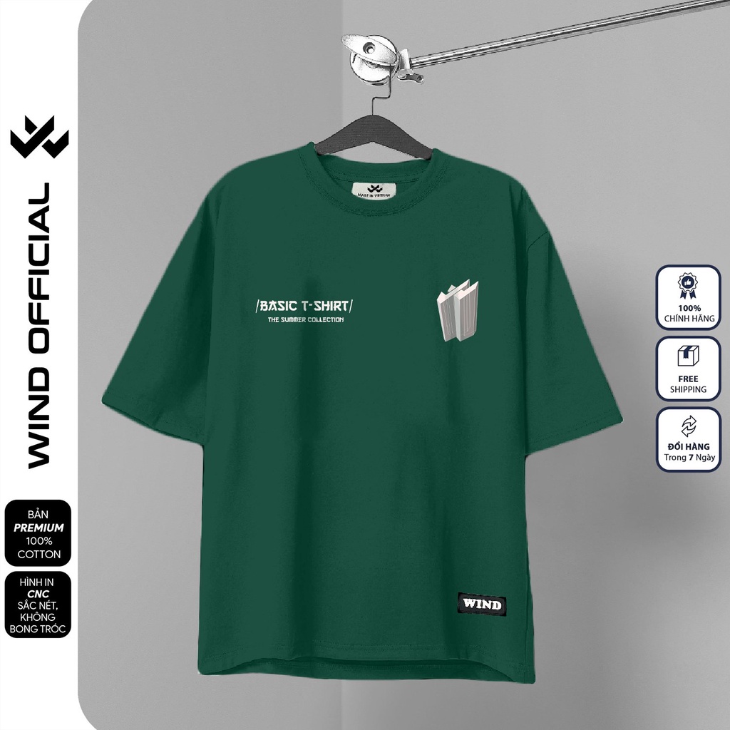 Áo thun tay lỡ unisex WIND phông form rộng bản Premium Tshirt nam nữ oversize ulzzang