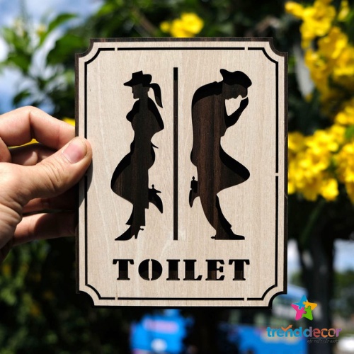 Bảng Gỗ Decor Bảng Gỗ Treo Tường Toilet Wc Nhà Vệ Sinh Tiện Lợi