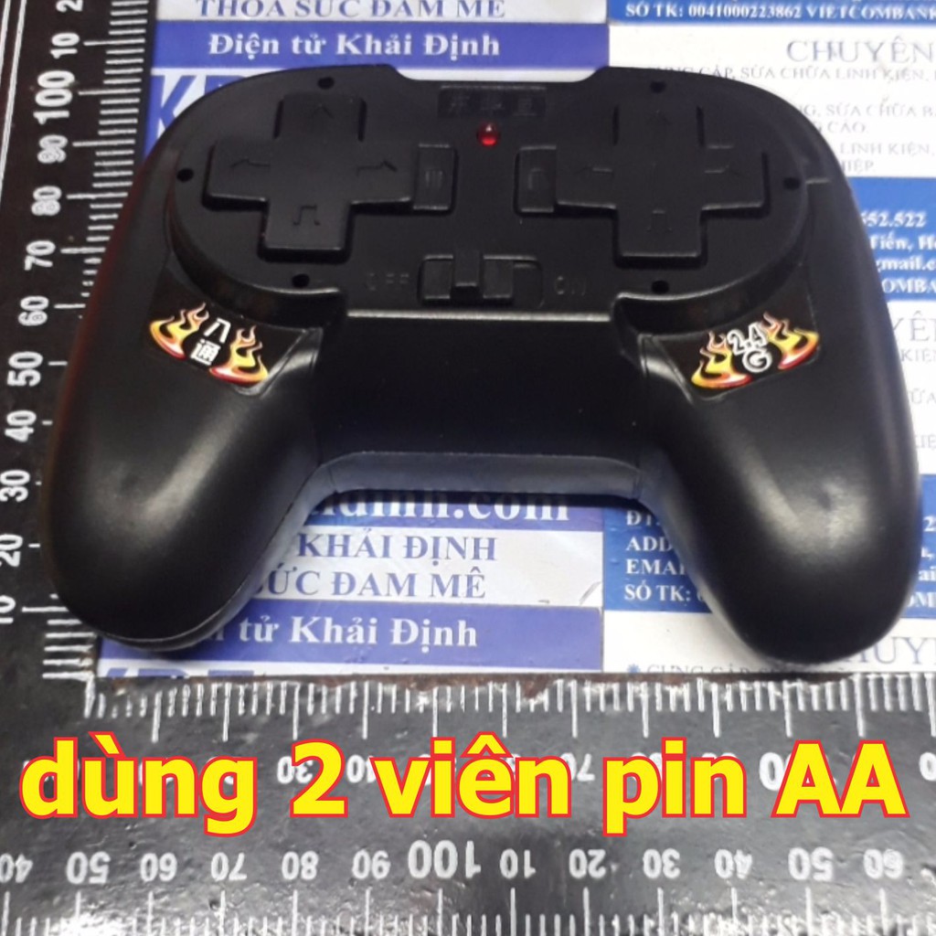 bộ tay phát và mạch thu chế tạo xe, tàu... điều khiển từ xa 2 động cơ (5A) 24Ghz, màu cam/đen kde4963