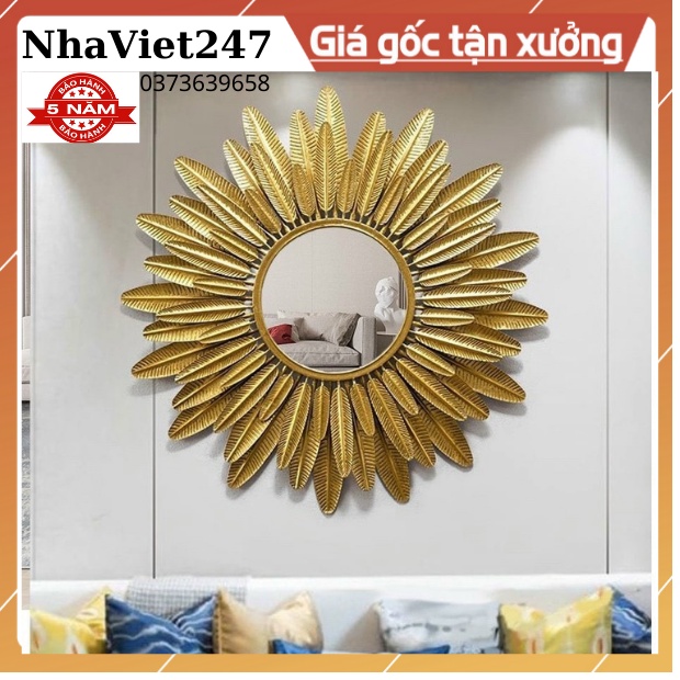 Gương Treo Tường Nghệ Thuật -mã 90-70cm- Gương Soi phong thuỷ-Trang Trí Nhà Cửa,quà tặng Đẹp, Gía Rẻ -Bảo Hành 10 Năm