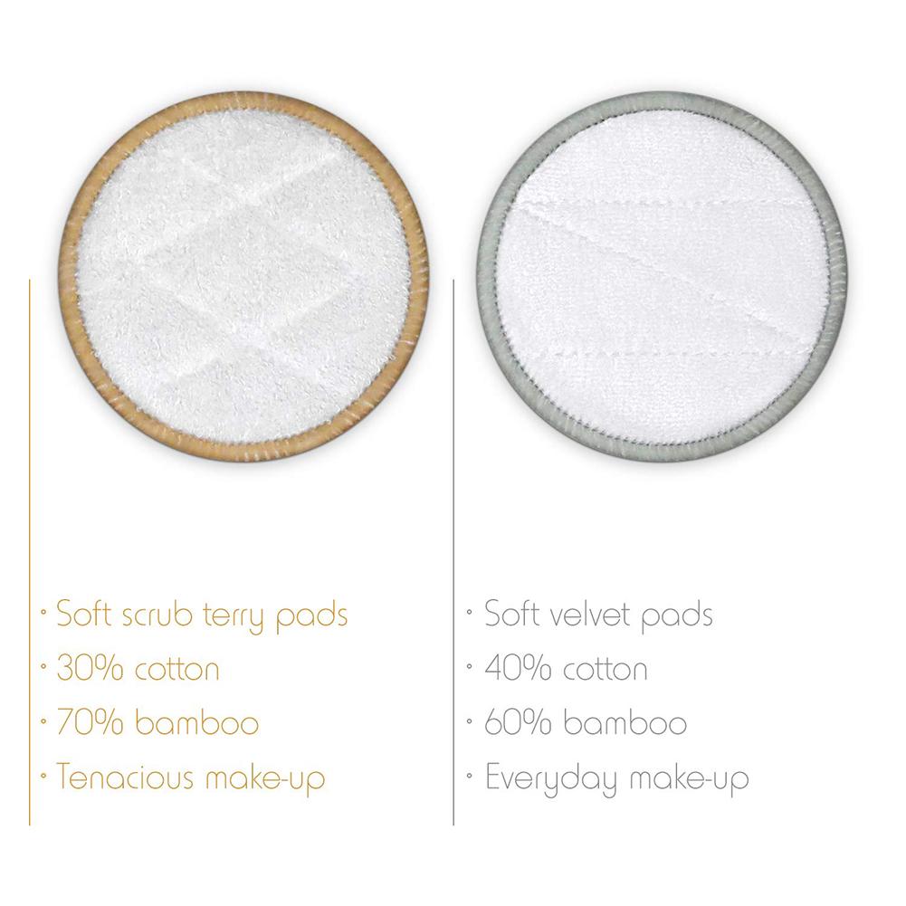 💍MELODG💍 For All Skin Types Facial Cleansing Pad Skin Care Face Wipes Makeup Remover Pads Reusable Hot Beauty Tools Washable Bamboo Cotton/16Pcs/lot