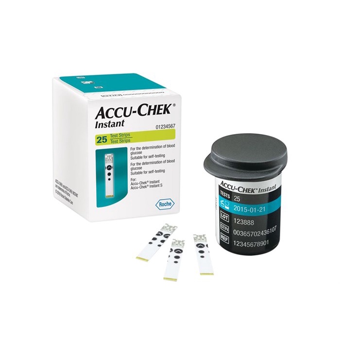 (Chính Hãng) Combo Máy và que thử đường huyết Accu-Chek Instant chính hãng Roche, tiêu chuẩn Châu Âu,Sản xuất Tại Mỹ