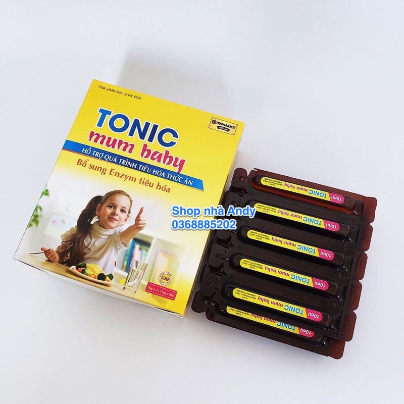 Siro TONIC MUM BABY giúp trẻ ăn ngon miệng , tăng khả năng hấp thu dưỡng chất - Hộp 20 ống