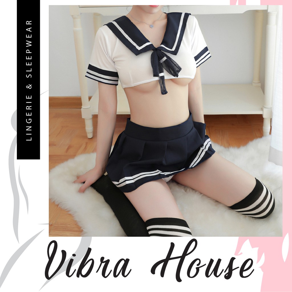 Đồ cosplay sexy học sinh nhật bản ❤️ Set đồ ngủ Nữ sinh gợi cảm - Vibra House - P216 | BigBuy360 - bigbuy360.vn
