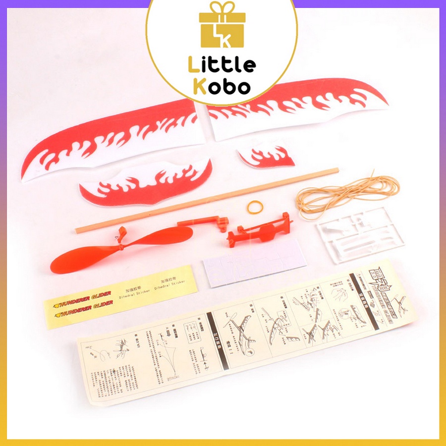 Máy Bay Dây Thun Cỡ Lớn Đồ Chơi Ngoài Trời Máy Bay Xốp Ném Tay