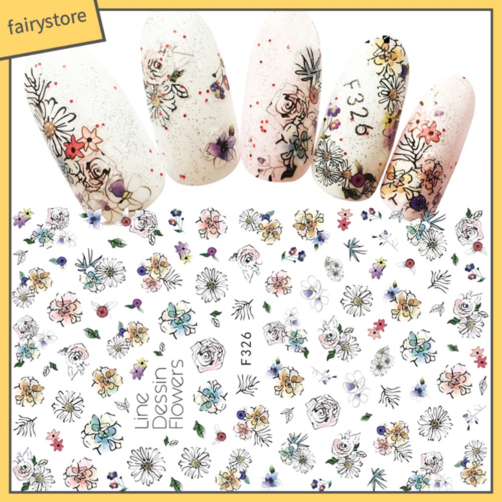 Miếng dán hình hoa quả trang trí móng tay nghệ thuật đẹp mắt