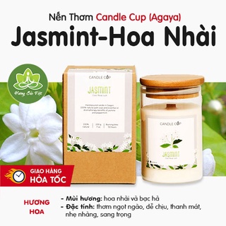 Nến Thơm Agaya Mùi Jasmint, hương thơm ngọt ngào thanh mát của hoa Lài và Bạc hà