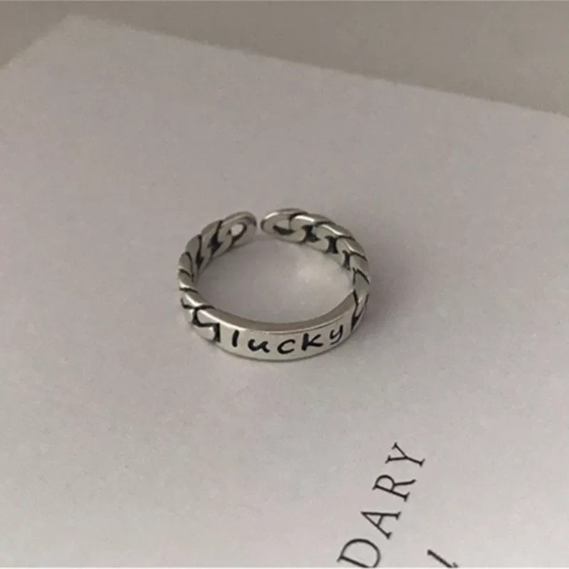 Set 2 Nhẫn Nữ Màu Bạc Độc Đáo Thời Trang Phong Cách Cổ Điển