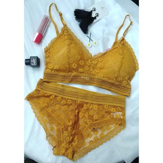 SET BRALETTE DAISY KIỂU PHÁP DÂY ĐAN CHÉO