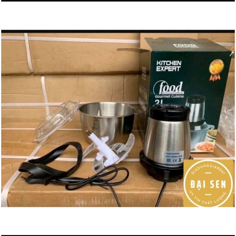 MÁY XAY THỊT XAY THỰC PHẨM ĐA NĂNG CỐI INOX LOẠI 2L