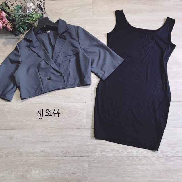 Set Khoác Vest Lửng + Body Tanktop Bigsize